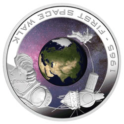 1965 - First Space Walk 2009 Silver Proof 'Orbital' Coin
