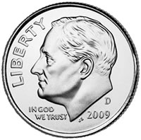 2009 Roosevelt Dime