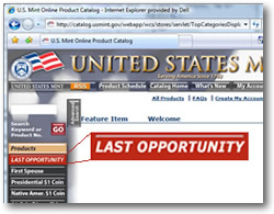 US Mint Last Opportunity Sale