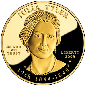 Julia Tyler First Spouse Gold Coin - Proof