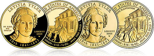Letitia Tyler First Spouse coins 