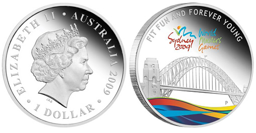 Sydney 2009 World Masters Games Silver Coin