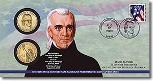 2009 James K. Polk $1 Coin Cover