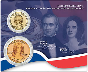 Polk Presidential Coin First Spouse Medal Set
