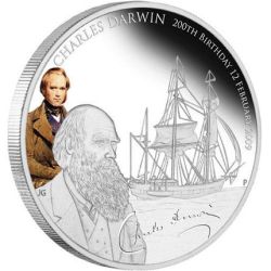 Charles Darwin 200th Birthday 1oz Silver Australian Coin