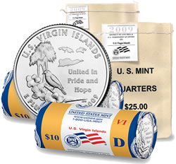 US Virgin Islands Quarters in Bags and Rolls