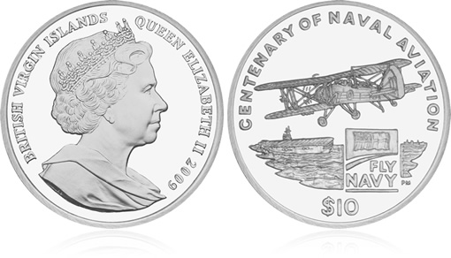 BVI Centenary of Naval Aviation Coin