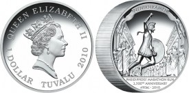 Pheidippidis Marathon Run High Relief Silver Coin