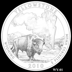 Yellowstone National Park Coin Design (WY-01) Yellowstone National Park Coin Design (WY-01) - Click to Enlarge