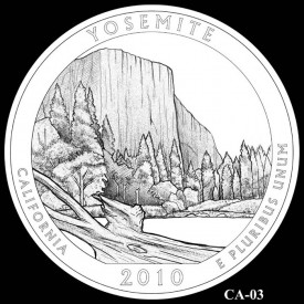 Yosemite National Park Coin Design (CA-03) Yosemite National Park Coin Design (CA-03) - Click to Enlarge