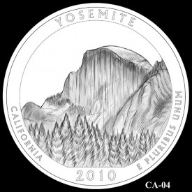 Yosemite National Park Coin Design (CA-04) Yosemite National Park Coin Design (CA-04) - Click to Enlarge