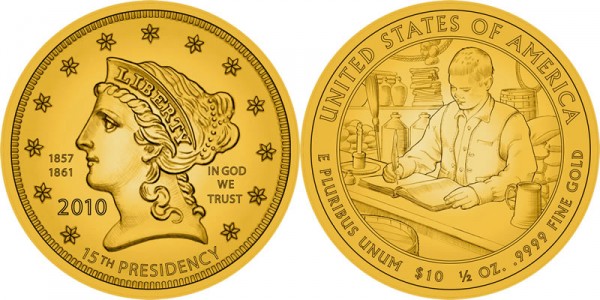 James Buchanans First Spouse Gold Coin Liberty Designs - Click to Enlarge