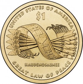 2010 Native American 1 Dollar Coin - Reverse Side 2010 Native American $1 Coin - Reverse Side (Click to Enlarge)