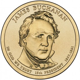 James Buchanan Presidential $1 Dollar Coin James Buchanan Presidential $1 Dollar Coin (Designed and Sculpted by Phebe Hemphill) - Click to Enlarge