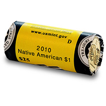 2010 Native American $1 Coin 25-Coin Roll (Denver)