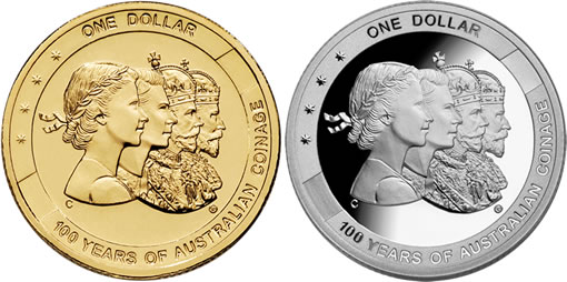 Four headed Royal Australian Mint $1 Coins Four headed Royal Australian Mint $1 Coins