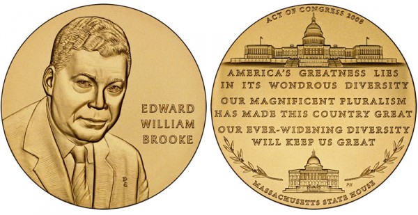 Senator Edward William Brooke III Bronze Medal - Click to Enlarge