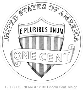 2010 Lincoln One-Cent Coin Reverse Design