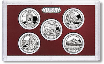 2010 United States Mint America the Beautiful Quarters Silver Proof Set