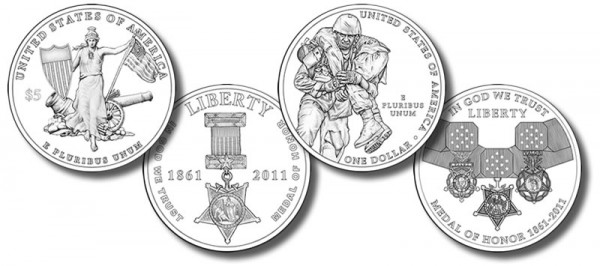 2011 Medal of Honor Gold and Silver Coin Designs