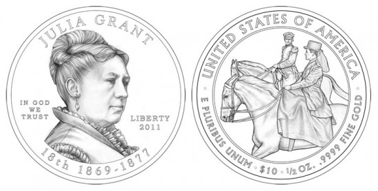 Julia Grant First Spouse Gold Coin Designs