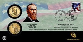 Rutherford B. Hayes Presidential Dollar Coin Cover