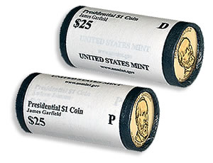 James Garfield Presidential Dollar Rolls