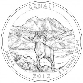 2012 Denali National Park Quarter - Reverse Design