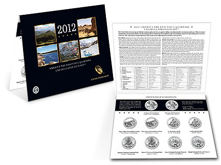 2012 America the Beautiful Quarters Uncirculated Coin Set