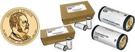 Chester Authur Presidential $1 Coin Rolls and Boxes