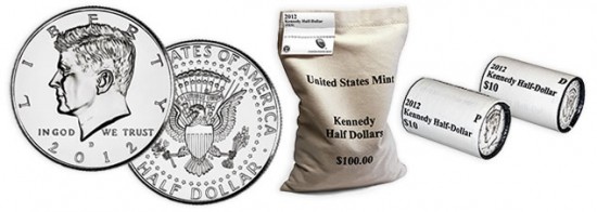 Rolls and Bags 2012 Kennedy Half-Dollars