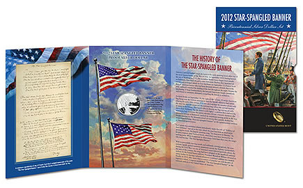 2012 Star Spangled Banner Bicentennial Silver Dollar Set