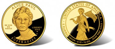 2012 Proof Alice Paul Suffragist Gold Coin 2012 Proof Alice Paul Suffragist Gold Coin