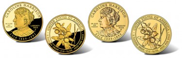 2012 Caroline Harrison First Spouse Gold Coins